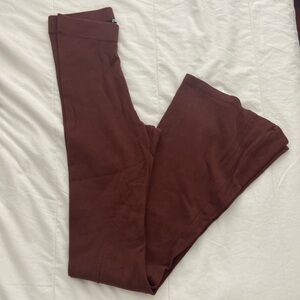 Brown flared leggings